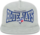 New Era Golfer MLB Toronto Blue Jays Corduroy Adjustable Snapback Hat - Grey