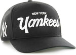 47 MLB New York Yankees Attitude Hitch Adjustable Snapback Hat - Black