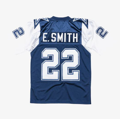 Mitchell & Ness NFL Authentic Dallas Cowboys Emmitt Smith #22 Jersey -Navy/ White