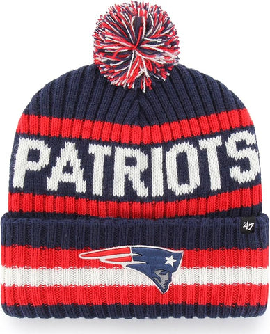 '47 New England Bering Cuffed Knit Hat with Pom - Navy
