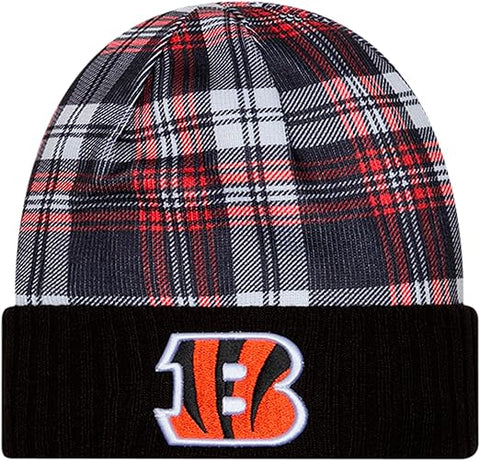New Era Men's NFL Cincinnati Bengals Sideline Statement Cuffed Knit Hat- Black