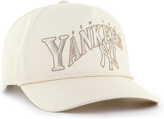47 MLB New York Yankees Wave Rope Hitch Snapback Hat - White