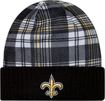 New Era Men's NFL New Orleans Saints Sideline Statement Cuffed Knit Hat- Black