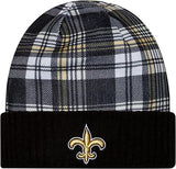 New Era Men's NFL New Orleans Saints Sideline Statement Cuffed Knit Hat- Black