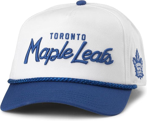 American Needle NHL Toronto Maple Leafs Roscoe Rope Adjustable Snapback Hat - White/Blue