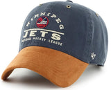 47 NHL Winnipeg Jets Windham Suede Clean Up Adjustable Hat - Navy/Brown