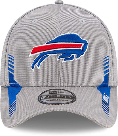 New Era Men's NFL Buffalo Bills 2021 Sideline Home 39THIRTY Flex Hat - Gray