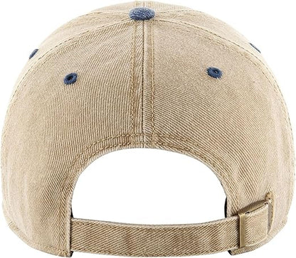 47 MLB Toronto Blue Jays Eldin Two-Tone Adjustable Clean Up Hat - Khaki/Blue