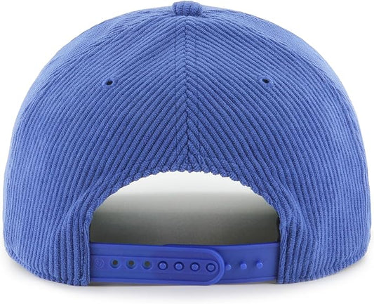 47 NHL Quebec Nordiques Double Header Corduroy Hitch Adjustable Snapback Hat - Blue