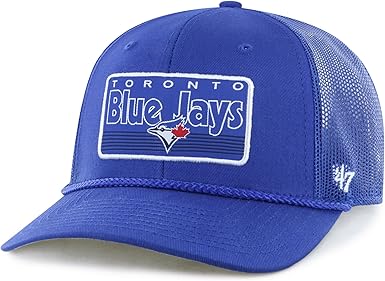 47 MLB Toronto Mainline Rope Mesh Back Trucker Snapback Hat - Blue