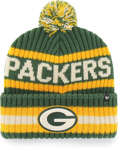 '47 NFL Green Bay Packers Bering Cuffed Knit with Pom - Green