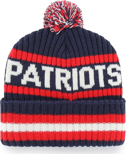 '47 New England Bering Cuffed Knit Hat with Pom - Navy