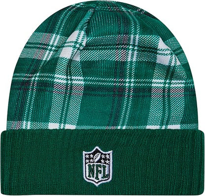 New Era Men's NFL New York Jets Sideline Statement Cuffed Knit Hat- Green