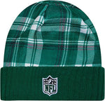 New Era Men's NFL New York Jets Sideline Statement Cuffed Knit Hat- Green