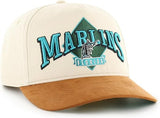 '47 MLB Miami Marlins The Diamond Hitch Adjustable Snapback Hat - Cream