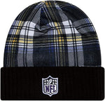 New Era Men's NFL Baltimore Ravens Sideline Statement Cuffed Knit Hat- Black