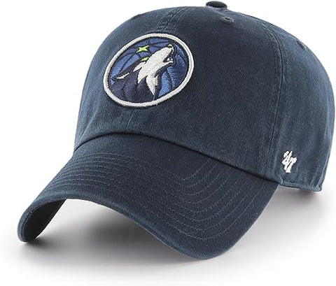 '47 NBA Minnesota Timberwolves Adjustable Clean Up - Navy