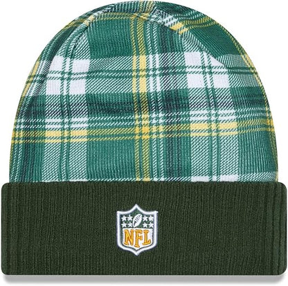 New Era Men's NFL Green Bay Packers Sideline Statement Cuffed Knit Hat- Green