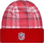 New Era Men's NFL Tampa Bay Buccaneers Sideline Statement Cuffed Knit Hat- Red