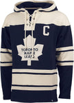 '47 Men's Wendel Clark Toronto Maple Leafs Lacer Pullover Hoodie - Navy