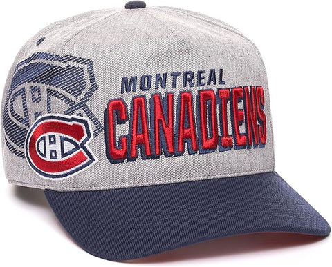 47 NHL Montreal Overshadow Hitch Adjustable Snapback Hat - Grey/Blue