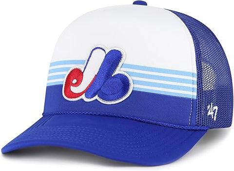 47 MLB Montreal Liftoff Trucker Adjustable Snapback Hat - Blue