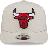 New Era NBA Boston Celtics Canvas 9SEVENTY Trucker Stretch-Snap Adjustable Hat - Cream (Copy)