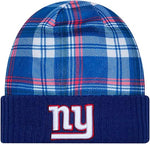 New Era Men's NFL New York Giants Sideline Statement Cuffed Knit Hat- Blue
