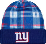 New Era Men's NFL New York Giants Sideline Statement Cuffed Knit Hat- Blue