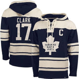 '47 Men's Wendel Clark Toronto Maple Leafs Lacer Pullover Hoodie - Navy