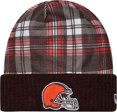 New Era Men's NFL Cleveland Browns Sideline Statement Cuffed Knit Hat- Brown