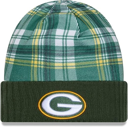 New Era Men's NFL Green Bay Packers Sideline Statement Cuffed Knit Hat- Green