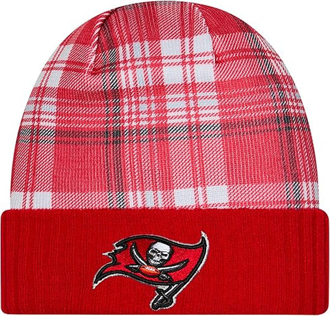 New Era Men's NFL Tampa Bay Buccaneers Sideline Statement Cuffed Knit Hat- Red