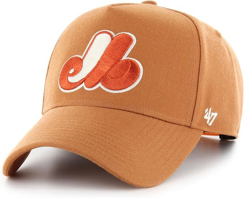 '47 MLB Montreal Expos 1969 Ballpark Offside DT Adjustable Snapback Hat - Clay Brown