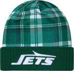 New Era Men's NFL New York Jets Sideline Statement Cuffed Knit Hat- Green