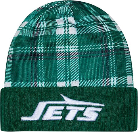 New Era Men's NFL New York Jets Sideline Statement Cuffed Knit Hat- Green