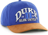 47 NCAA Duke Blue Devils Break Wood Suede Hitch Adjustable Snapback Hat - Blue