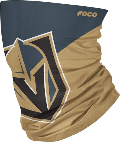 FOCO NHL Vegas Golden Knights Big Logo Gaiter Scarf - Gold/Grey