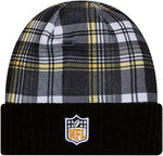 New Era Men's NFL Pittsburgh Steelers Sideline Statement Cuffed Knit Hat- Black