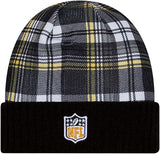 New Era Men's NFL Pittsburgh Steelers Sideline Statement Cuffed Knit Hat- Black