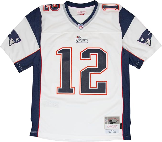 Mitchell & Ness NFL Throwbacks New England Patriots Tom Brady #12 Legacy Jersey - White/Navy