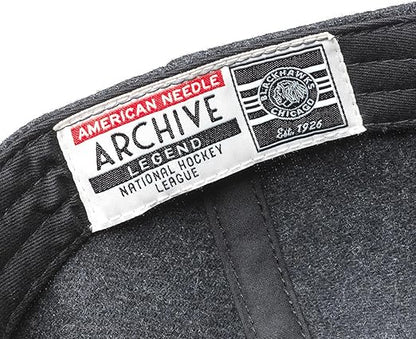 American Needle NHL Chicago Blackhawks Vintage Archive Legend Adjustable Hat -Black