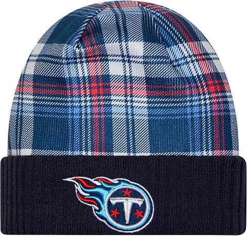 New Era Men's NFL Tennessee Titans Sideline Statement Cuffed Knit Hat- Navy