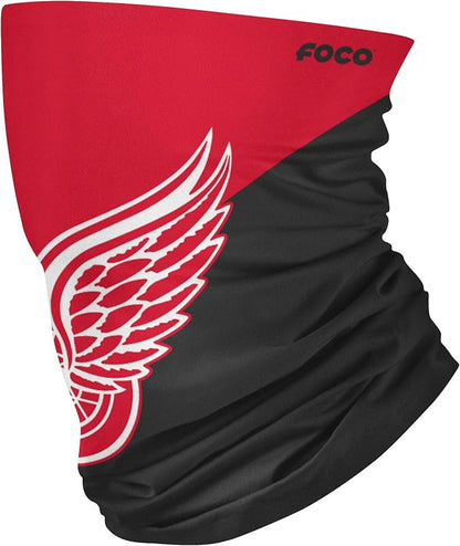 FOCO NHL Detroit Red Wings Big Logo Gaiter Scarf - Red/Black
