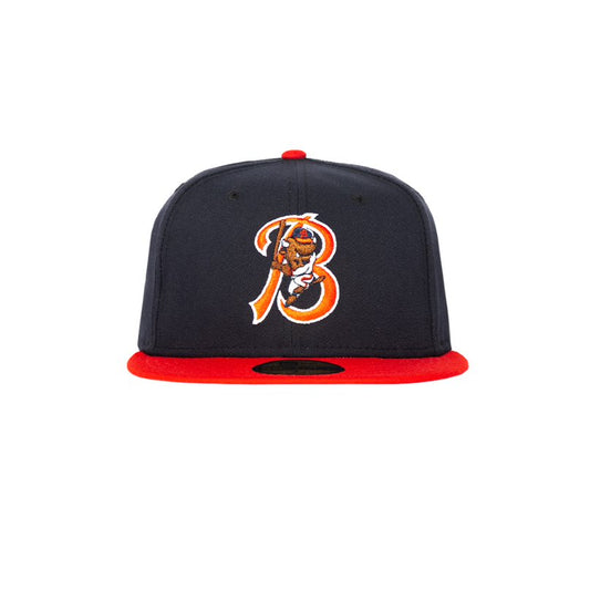 New Era Buffalo Bisons Navy and Red 59Fifty Fitted Hat (Jays Triple-A Team)