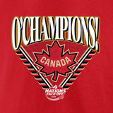 Fanatics Men's 2025 Canada 4 Nations Face-Off Champions Hometown T-Shirt - Athletic Red