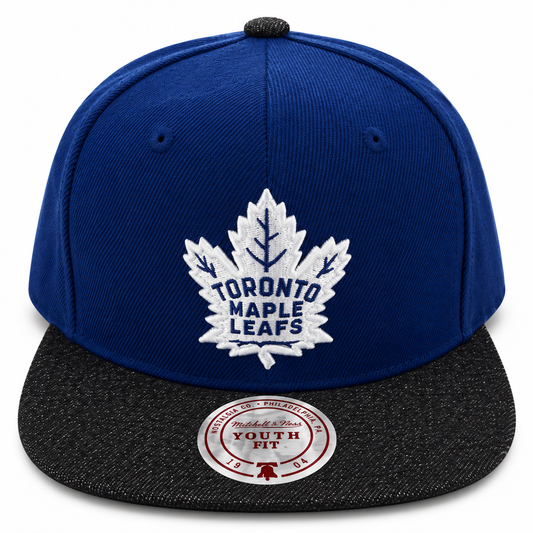 Mitchell & Ness NHL Toronto Maple Leafs Youth Snapback Hat – Blue/Black