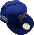 New Era Compatible with Blue Jays 59fifty Retro T Bird Logo Fitted Custom Royal Hat - 25th Anniversary Side Patch