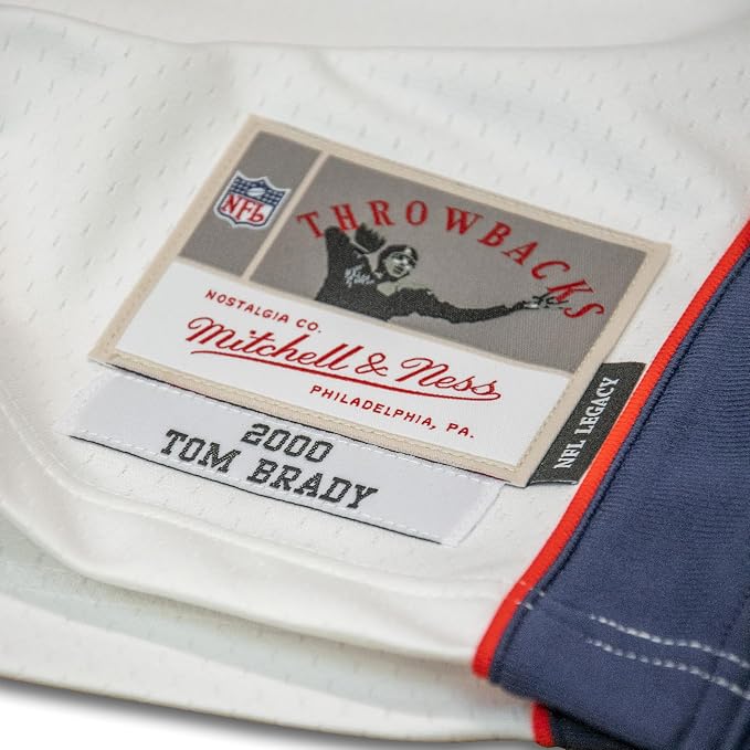 Mitchell & Ness NFL Throwbacks New England Patriots Tom Brady #12 Legacy Jersey - White/Navy