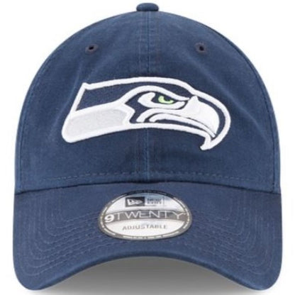 New Era NFL Seattle Seahawks Core Classic 9TWENTY Adjustable Hat - Navy Blue